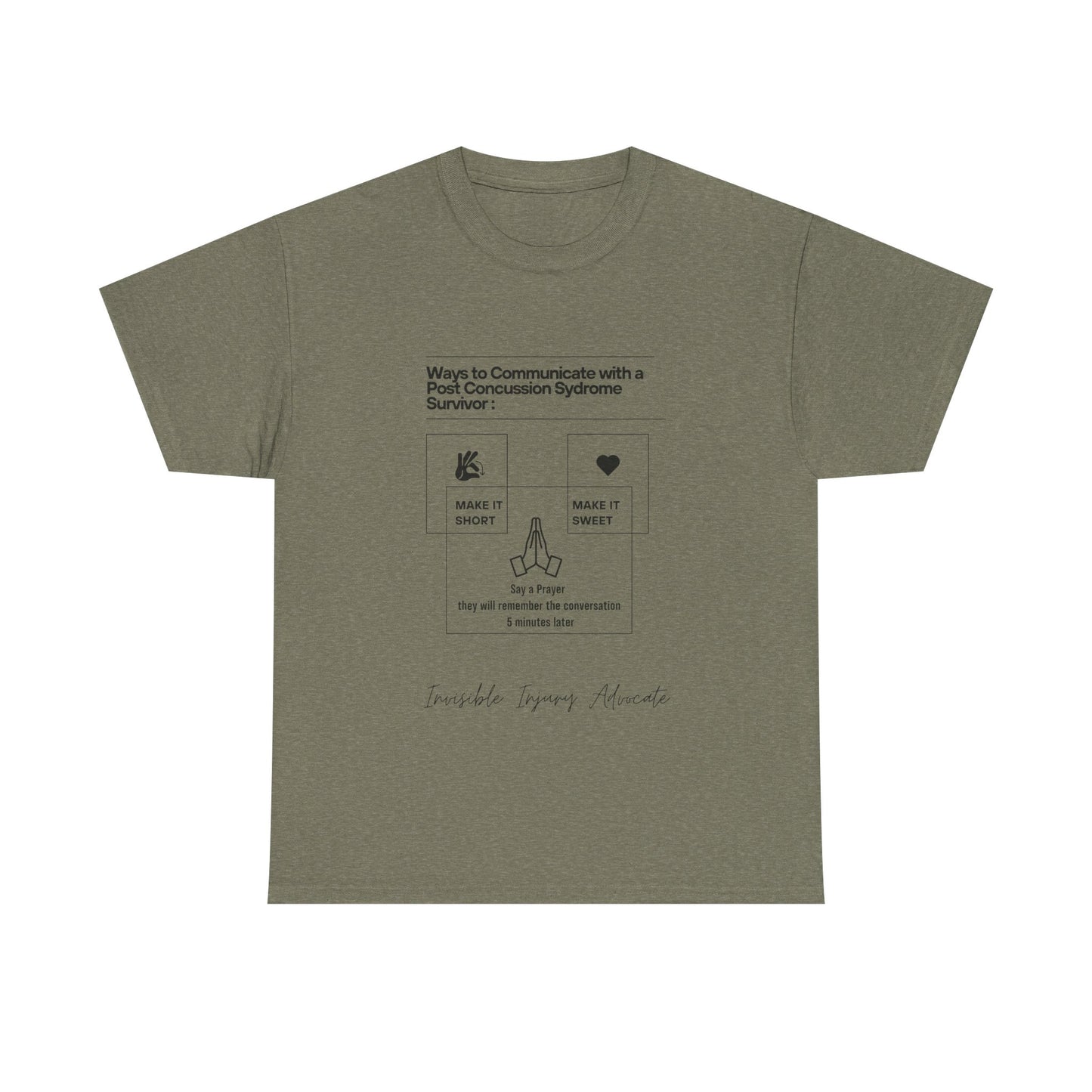 Conscious Communication Tee | Heavy Cotton Unisex T-Shirt, Awareness Apparel, Health Advocacy, Casual Wear, Gift for Survivors