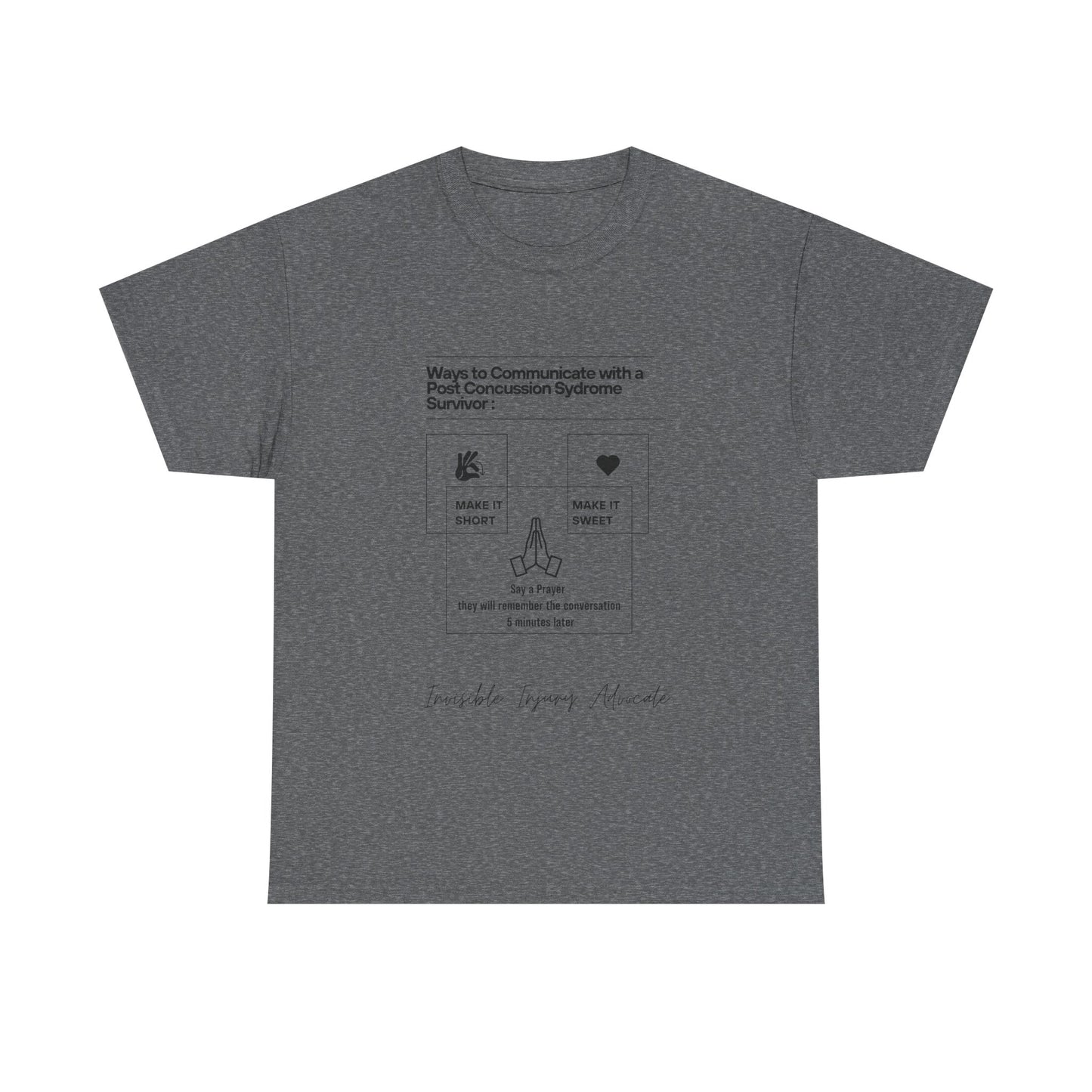 Conscious Communication Tee | Heavy Cotton Unisex T-Shirt, Awareness Apparel, Health Advocacy, Casual Wear, Gift for Survivors