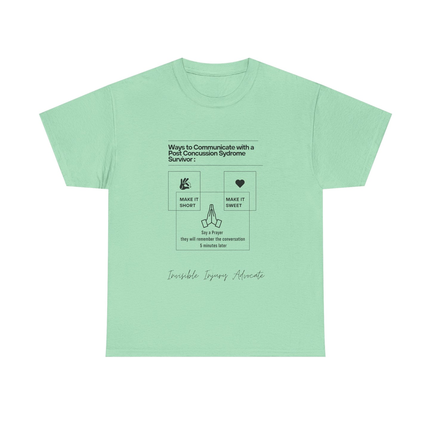 Conscious Communication Tee | Heavy Cotton Unisex T-Shirt, Awareness Apparel, Health Advocacy, Casual Wear, Gift for Survivors