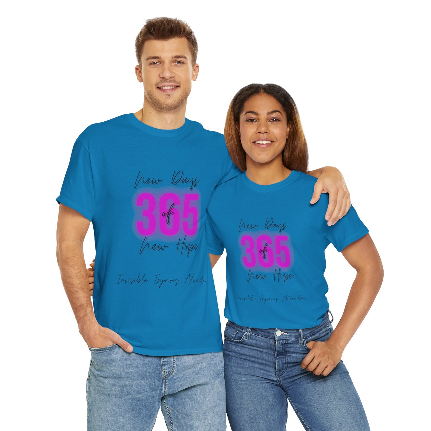 New Days, New Hope Unisex Heavy Cotton Tee  – Support Invisible Injuries Awareness