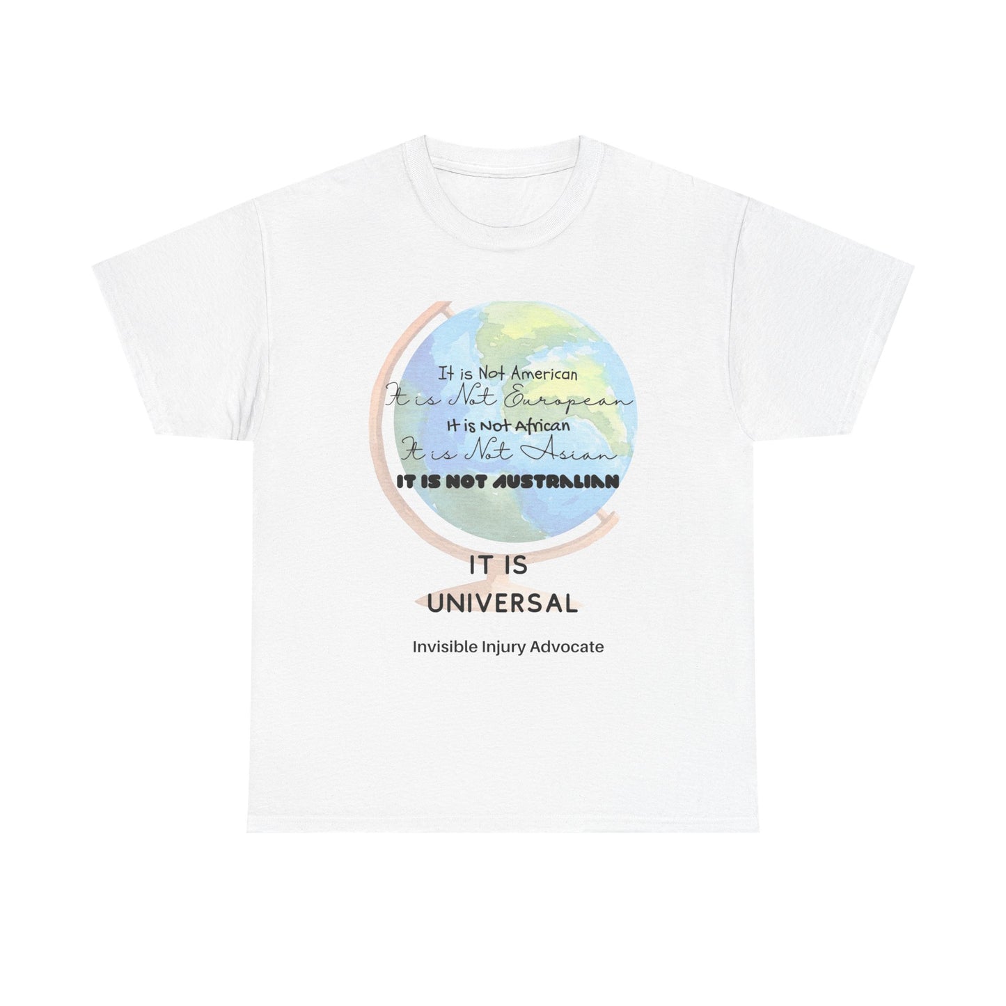 Universal Advocacy Tee, Casual Cotton Shirt