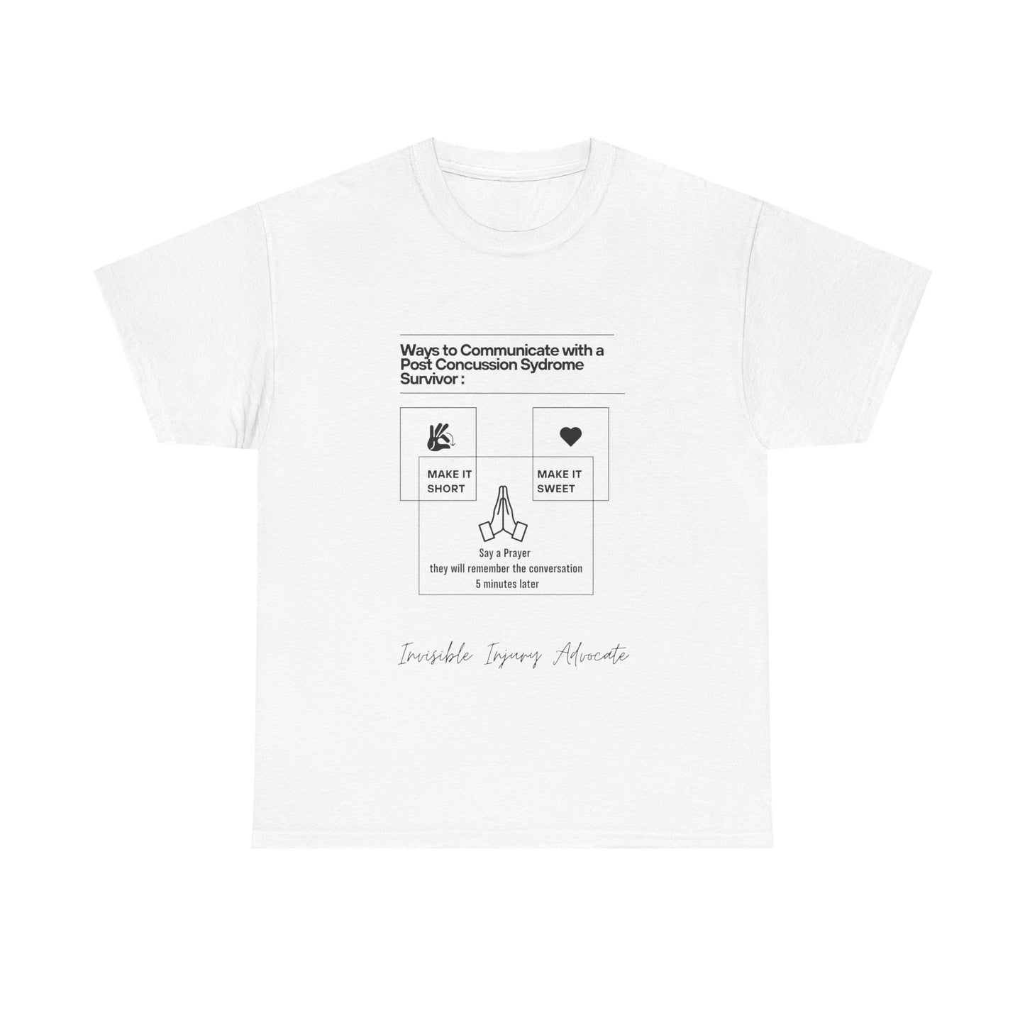 Conscious Communication Tee | Heavy Cotton Unisex T-Shirt, Awareness Apparel, Health Advocacy, Casual Wear, Gift for Survivors