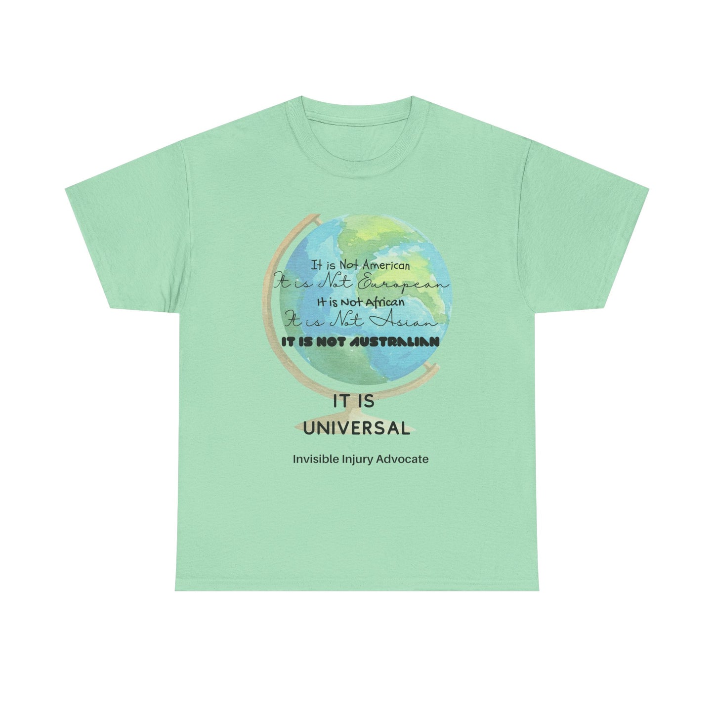 Universal Advocacy Tee, Casual Cotton Shirt