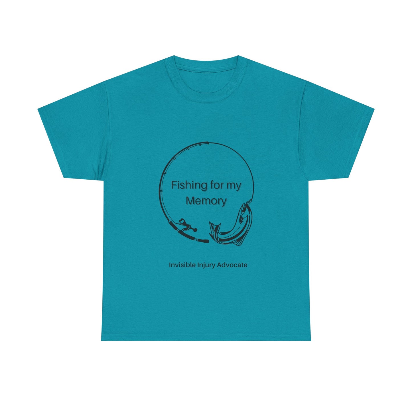 Fishing for My Memory Unisex Heavy Cotton Tee - Invisible Injury Advocate Shirt