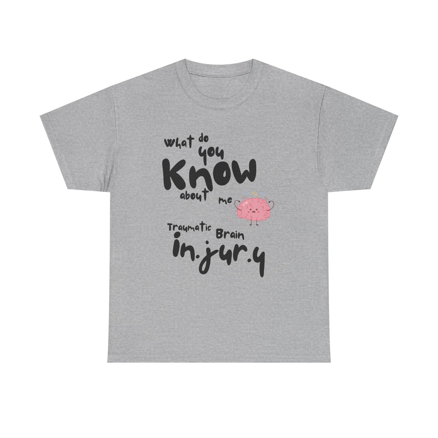 Awareness Tee: Know About My Traumatic Brain Injury Unisex Cotton T-Shirt