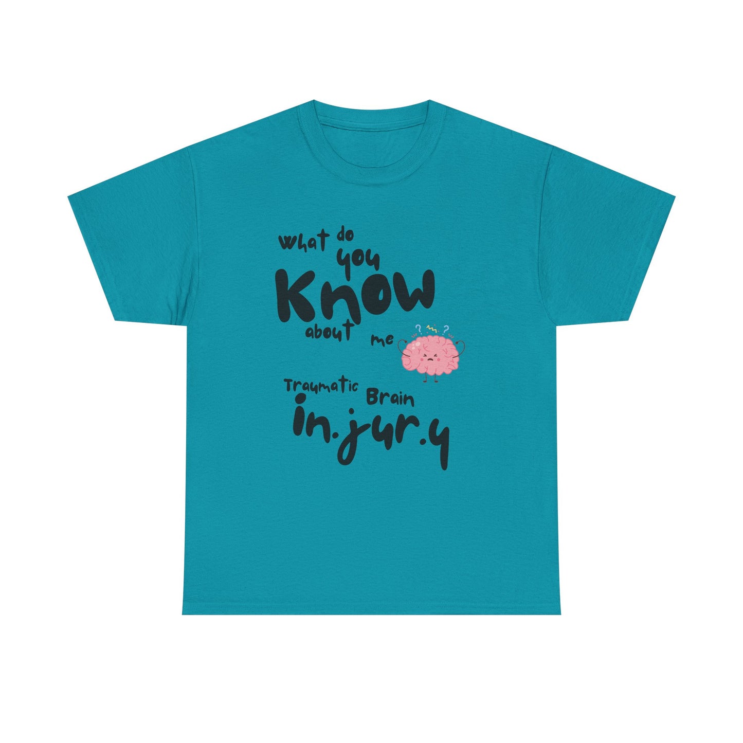 Awareness Tee: Know About My Traumatic Brain Injury Unisex Cotton T-Shirt