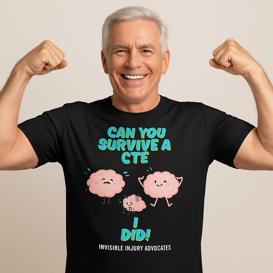 Unisex Heavy Cotton Tee No.24- "Can You Survive a CTE? I Did!"